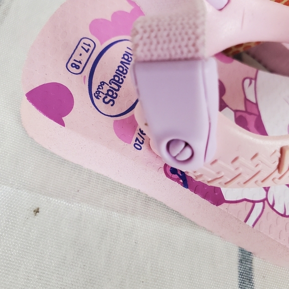 2/$25 Havaianas Brasil Kitty Sandals Pink  Size 4/5C - Picture 6 of 12